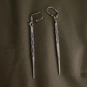 Beautiful sterling silver spike earrings